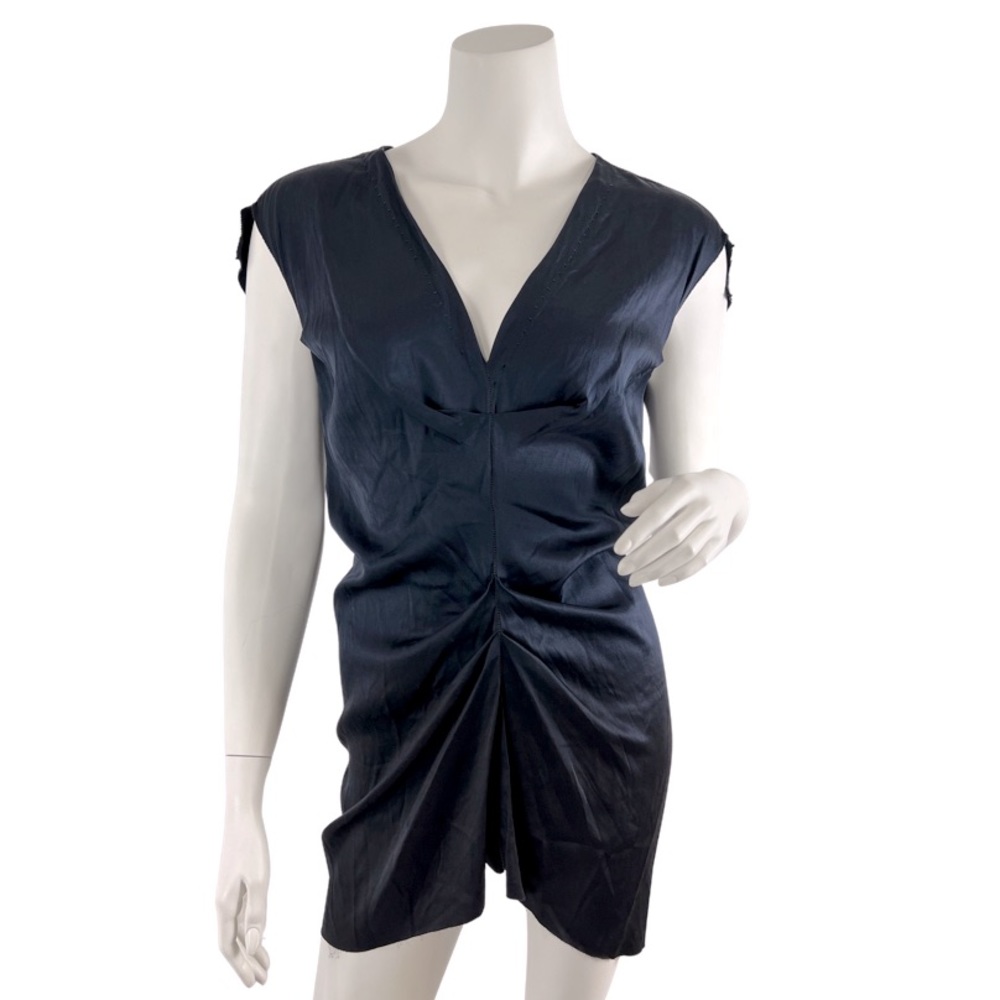 Rozae Nichols Midnight Blue Silk Blend Top - Large